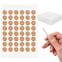 Rivvlive 48 Pcs Needle Thimble Pads for Hand Sewing, with Storage Box