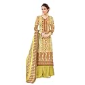 RIWAAYAT TRENDS Pure Woolen Pashmina Siroski Work Digital Printed Unstitched Salwar Suit Material with Pashmina Printed Shawl Dupatta