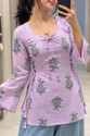 Riwaazz Floral Print Viscose Rayon Tunic Kurta