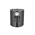 Stainless Steel Cutlery Holder | Spoon Stand | Cutlery Organizer | Spoon Holder for Kitchen &amp; Dining Table Black |( 10x12cm ) Pack of 1
