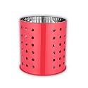 Steel Cutlery Holder/Organizer for Kitchen &amp; Dining Table | Multi-Purpose Spoon, Knife, Fork, Chopstick Storage Box – Tabletop Utensil Organizer, Durable &amp; Stylish (Red, 12*14 Cm)