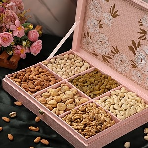 Riwaz Luxury Genda Flower Dry Fruit Gift