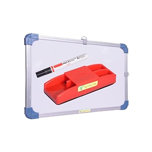 non-magnetic engineered wood white board double sided both with dusterampmarker wb1x15pldmrk