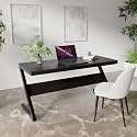 Riyan Luxiwood Z Type Study Table in Engineering Wood (3 Years Warranty), Home & Office Table, Easy Assemble, Space Saver & Easy Cleaning (Color-Brown) (Size-120X60X75CM)