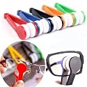 Microfiber Portable Eyeglass Spectacles Sunglass Lens Cleaner Brush Clip Specs Cleaning Tool With Key Hole Microfiber Cloth Handle Reading Glasses with Keyring.(Pack of 1)