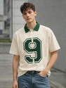 Rizqwear Printed Men Polo Neck Beige T-Shirt