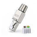 RJ45 Cat6A Cat7 Cat8 Connector Reusable Shielded Ethernet Field Modular 2000MHz 40Gbps LAN Cable 22-26AWG(CAT8 STP)