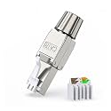 RJ45 Cat6A Cat7 Cat8 Connector Reusable Shielded Ethernet Field Modular 2000MHz 40Gbps LAN Cable 22-26AWG(CAT8 STP)