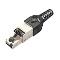 RJ45 CAT8 Cat7 CAT6A Connector RJ45 Terminated 10Gbps(10PCS,Orange)