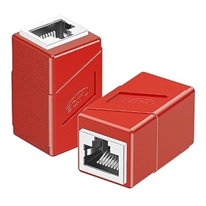 rj45 coupler 2 pack ethernet adapters female to female ethernet cable extender adapter 8-pin modular straight through network connectors for cat8cat7cat6cat6acat5ecat5 ethernet cablewhite