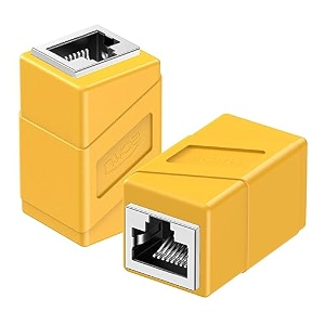 rj45 coupler 2 pack ethernet adapters female to female ethernet cable extender adapter 8-pin modular straight through network connectors for cat8cat7cat6cat6acat5ecat5 ethernet cablewhite