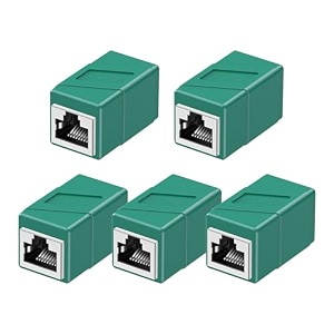 rj45 coupler 5 pack ethernet adapters female to female ethernet cable extender adapter 8-pin modular straight through network connectors for cat8cat7cat6cat6acat5ecat5 ethernet cableblue