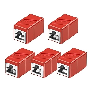 rj45 coupler 5 pack ethernet adapters female to female ethernet cable extender adapter 8-pin modular straight through network connectors for cat8cat7cat6cat6acat5ecat5 ethernet cableblue
