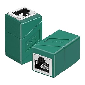 rj45 coupler 2 pack ethernet adapters female to female ethernet cable extender adapter 8-pin modular straight through network connectors for cat8cat7cat6cat6acat5ecat5 ethernet cablewhite