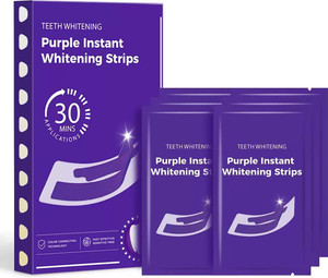rjd1114 teeth whitening strips with pap non slip tech for stain removal - purple teeth wipe pack of7