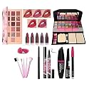 Fashion 6155 Multicolour Makeup Kit, Nude Eyeshadow Palette, 5 Pink Brushes, 5 In 1 Lipstick, 3In1 Eyeliner, Mascara, Eyebrow Pencil, 36H Eyeliner, Kajal,2 Pc Makeup Sponge Puffs (Pack Of 15)