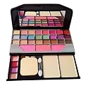 TYA 6155 Makeup Kit and 7 Black Makeup Brushes, 4in1 Lipsticks, Culer, Eyelash,Fixer, Foundation, Primer, Kajal, 36H,Blender with 3in1 Eyeliner,Mascara,Kajal Pencil - (Pack of 23)