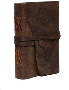 rjkart handmade a5 diary unruled 200 pages brown