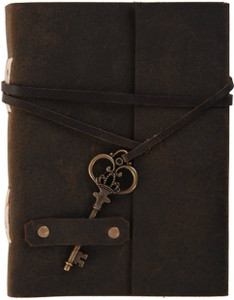 rjkart handmade a6 diary unruled 200 pages brown 2