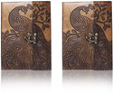 Rjkart Handmade Leather Dairy Combo/ A5 Diary Unruled 200 Pages