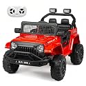 RJV 12V 7Ah Kids Ride On Truck, Electric Car, Parent Remote, Red