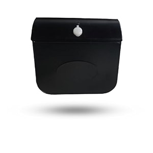 rjvon - metal side digi luggage box matt black with fiting clamp size l29h30w12cm for all bikes model universal fitment