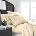 100% Pure Natural Egyptian Cotton 450 Thread Count 3 Piece Luxurious| Ultra Comfortable| Sateen Weave 1 Fitted (Up to 12" Deep) + 2 Pillow Bed Sheet Set|| 3 by 6/ Single,Ivory Solid