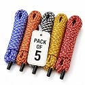Clothesline | Cloth Drying Rope | Laundry Clothesline | Indoor Outdoor Clothes Line | Multi-Functional Portable Rope (Multicolour) (Pack of 5, 20 Meter (Nylon Rope))