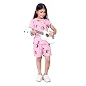 New Summer Girls Nightgown Pajamas Kids Nightdress Cute Nylon Young Children Baby Sleeping Dress Teenager Girl Sleepwear Pink