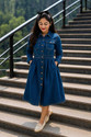 RKK Collection Women Fit and Flare Blue