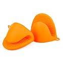 RKPM 2 Pcs Silicone Pinch Grip Mitten Oven Mitt Gripper Grip Kitchen Potholder Utensil Tool 1 Set Orange