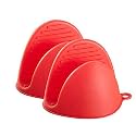 RKPM 2 Pcs Silicone Pinch Grip Mitten Oven Mitt Gripper Grip Kitchen Potholder Utensil Tool 1 Set Blue