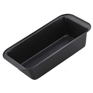 rkpm homes rectangle cake mould i non-stick tin teflon coating baking pan i carbon steel bread loaf cake tray i can be used microwave oven otg i cake making supplies - pack of 1 black