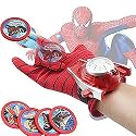 RKZ Spiderman Web Disc Shooter Launcher With Single Hand Wearable Glove Fun Game Toy Kids Birthday Return Gifts, Multicolor