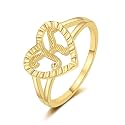 RLMOON Gold Initial Ring for Women Non Tarnish Vintage Initial Heart Ring