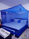 Rm Enterprises BLUE (8X8)ft KING SIZE BED HDPE - High Density Poly Ethylene Washable Adults Mosquito Net