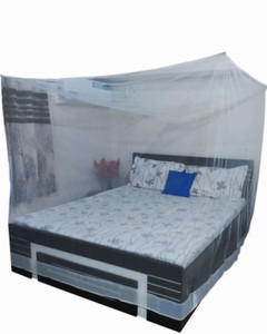 rm enterprises white 8x8ft king size bed polyester washable adults mosquito net