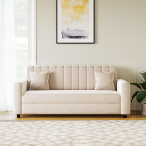 RM HOME Luna Fabric 3 Seater Sofa