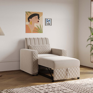 RM HOME Oliver Cumbed Fabric 1 Seater