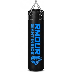 rmour unfilled pu punching bag for boxing mma sparring punching training kick boxing muay thai with hanging chain blackblue 5 feet