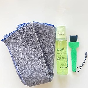 200 ml premium laptop pc camera lens cleaning gel spray kit with premium microfibers green apple perfumed