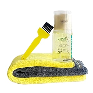 premium laptop pc camera lens cleaning gel spray kit with premium microfiber lemon grass perfumed 100 ml