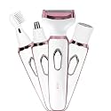 RNKR Painless 4-in-1 Women's Shaver - No Irritation Bikini Trimmer & Body Razor, Cordless for Travel, Hypoallergenic Wet/Dry Use, USB Rechargeable