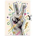 RNKVERLAG Pop Art 45364 Portfolio Folder 44 x 62 cm DIN A2 with Black Fastening Band Pack of 1