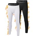 Roadbox Boys' Thermal Compression Pants, Fleece Lined Base Layer Leggings