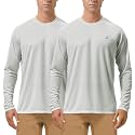 Roadbox Men's UPF 50+ UV Sun Protection Shirts, Long Sleeve Swim Rash Guard