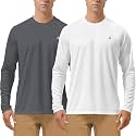 Roadbox Men's UPF 50+ UV Sun Protection Shirts, Long Sleeve Swim Rash Guard