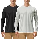 Roadbox Men's UPF 50+ UV Sun Protection Shirts, Long Sleeve Swim Rash Guard