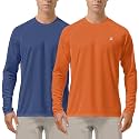 Roadbox Men's UPF 50+ UV Sun Protection Shirts, Long Sleeve Swim Rash Guard