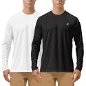 Roadbox Men's UPF 50+ UV Sun Protection Shirts, Long Sleeve Swim Rash Guard